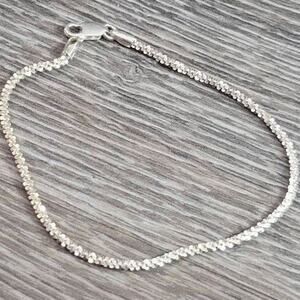 Diamond cut sterling silver bracelet